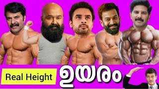 അന്തം വിടും 🙆മലയാള നടന്മാരുടെ  ഉയരം കേട്ടാൽ 😲😲-  REAL HEIGHT of Malayalam ACTORS🙆😳😮