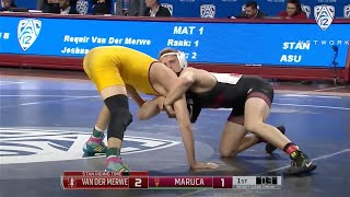 149lbs Requir van der Merwe (Stanford) vs Josh Maruca (Arizona State)