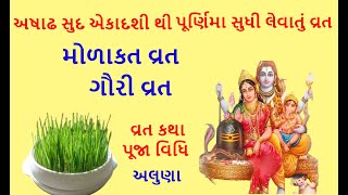 ગૌરીવ્રત મોળાકત વ્રત ની પૂજન વિધિ મહિમા || Gauri Vrat Ktha Vidhi Mahima In Gujarati