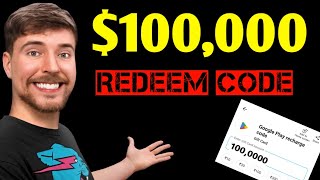 Free Redeem Code $100,000🔥 @MrBeast