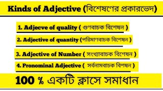 adjective কাকে বলে কত প্রকার ও কি কি।adjective এর উদাহরণ।what is a adjective example।