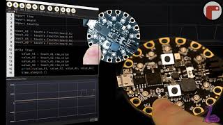 Sensor graphing with plotter. CircuitPython + Mu + Capacitive Touch #codewithmu #circuitpython
