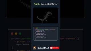 🦎 Reptile-Style Interactive Cursor (Tail + Ripple) HTML/CSS/JS! #Shorts #viral #CodeWithLord
