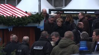 Merkel visits site of truck attack