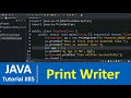 Java Tutorial #85 - Java PrintWriter Class with Examples