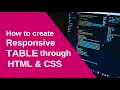 How to create responsive table through HTML & CSS