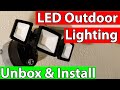 LED Security Lights Unboxing and Install | Onforu