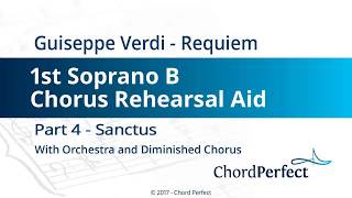 Verdi's Requiem Part 4 - Sanctus - 1st "B" Soprano Chorus Rehearsal Aid