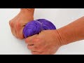 purple vs yellow mixing makeup eyeshadow into slime asmr 429 satisfying slime video