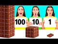 تحدي 100 طبقة من الطعام | معركة الصالحة للأكل Fun Challenge