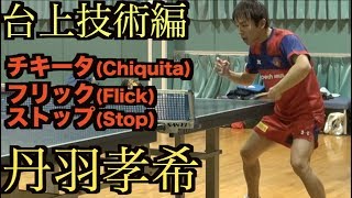 【卓球】琉球アスティーダ所属の丹羽孝希選手の多球練習(台上技術編)【日本代表の台上練習に迫る】