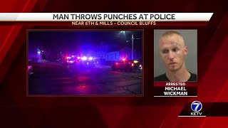 Man arrested after fight with Council Bluffs police