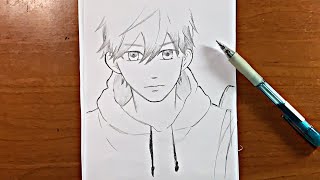 Easy drawing | how to draw a boy with a hoodie