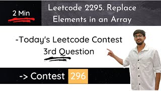 Leetcode 2295. Replace Elements in an Array | Hindi