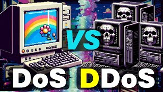 DoS vs. DDoS (simply explained)