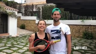 Novak Djokovic Playing Tennis with Wife Jelena - Marbella 2020 (HD)