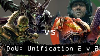 Dawn of War Uni 2 v 2 Imperial Guard and Space Marines vs Dark Eldar and Necrons