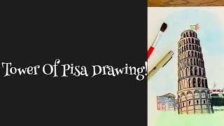 How to Draw the Leaning Tower of Pisa! 🇮🇹