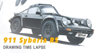 Porsche 911 Syberia RS Speed Drawing