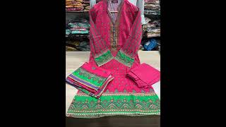 Binsaeed 3 pc stitched lawn suit ..small / medium size avb Peice 2750/-