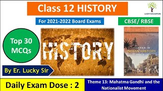 Mahatma Gandhi And The Nationalist Movement Mcqs Class 12 History Lucky ...