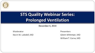 STS Prolonged Ventilation Webinar • December 2014