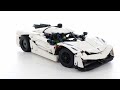 lego technic 42184 koenigsegg jesko absolut white hypercar lego speed build review