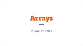 Beginner's Java Tutorial One Dimensional Array