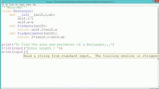 Python Program - Rectangle Class