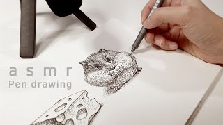 ASMR 1 Hour of Pen drawing Vol.2