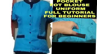 HOW TO ASSEMBLE POCKET FOR BLOUSE UNIFORM