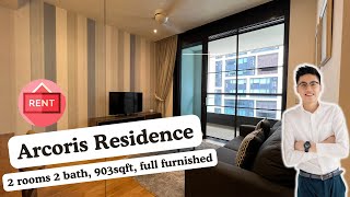 Arcoris Residence, Mont Kiara, 2 rooms 2 bathrooms for rent, 903sqft