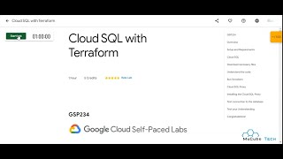 Cloud SQL with Terraform - Qwiklabs #cloudsql