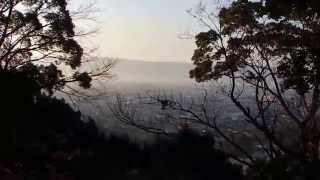 大平山登山途中の展望台から眺める風景　福岡県朝倉市