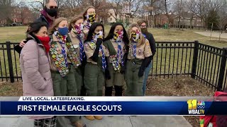 17 Maryland young women make history as first female Eagle Scouts