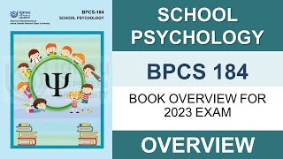 BPCS 184 | SCHOOL PSYCHOLOGY BOOK OVERVIEW | IGNOU