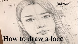[ENG]인물드로잉 초보자를 위한 얼굴 쉽게 그리는 방법 | How to draw a face for beginners | 인물 상상해서 그리기