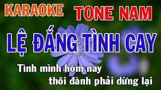 Lệ Đắng Tình Cay Karaoke Tone Nam Nhạc Sống - Phối Mới Dễ Hát - Nhật Nguyễn