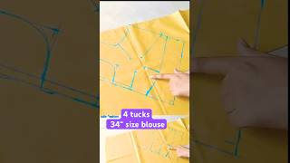 Part - 1 : 4 tucks measurements for 34“ size blouse | Full video in the link #shorts #viralvideo