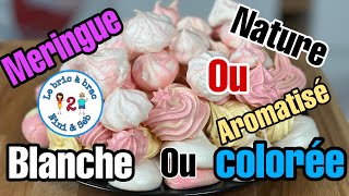 la recette facile de la meringue française / meringue colorée