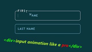 Modern Input Animation Design    HTML CSS Java Script    Web Effect  @rayen-code