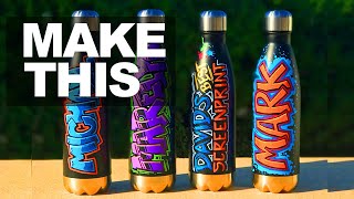 Custom Personalized Metal Water Bottles Graffiti Water Bottles