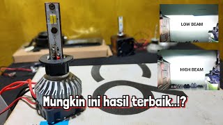 Simak..!! Upgrade led H1 C6 menggunakan  4xcsp1860 60W