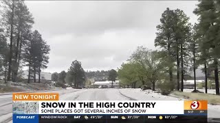 Storms in Northern Arizona dropped rain, hail and snow