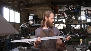 Forging a Witcher 3 wolf sword, part 4, making the handle.
