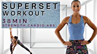 STRENGTH and CARDIO WORKOUT | Metabolic Supersets + ABS Exercises