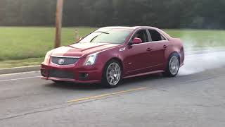 2009 Cadillac CTS-V 6MT burnout