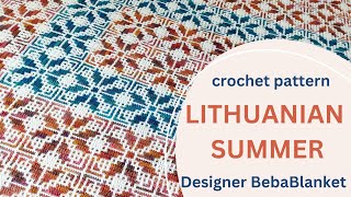 How to get started rectangular center-out mosaic crochet blanket pattern? Designer @BebaBlanket