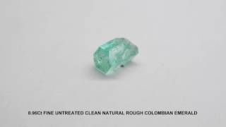 0.96Ct FINE UNTREATED CLEAN NATURAL ROUGH COLOMBIAN EMERALD 6.15X4.34X4.03mm/2312/FR