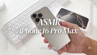 ASMR Unboxing iPhone 16 Pro Max Natural titanium 256 gb  I  TON THANAWAT
